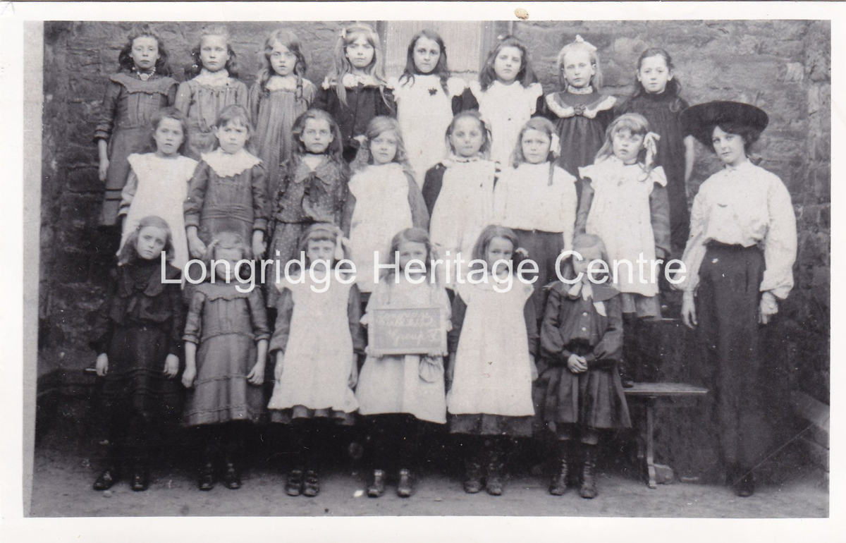 226A - Berry Lane - CofE Girls School teacher with a group of pupils - 1907